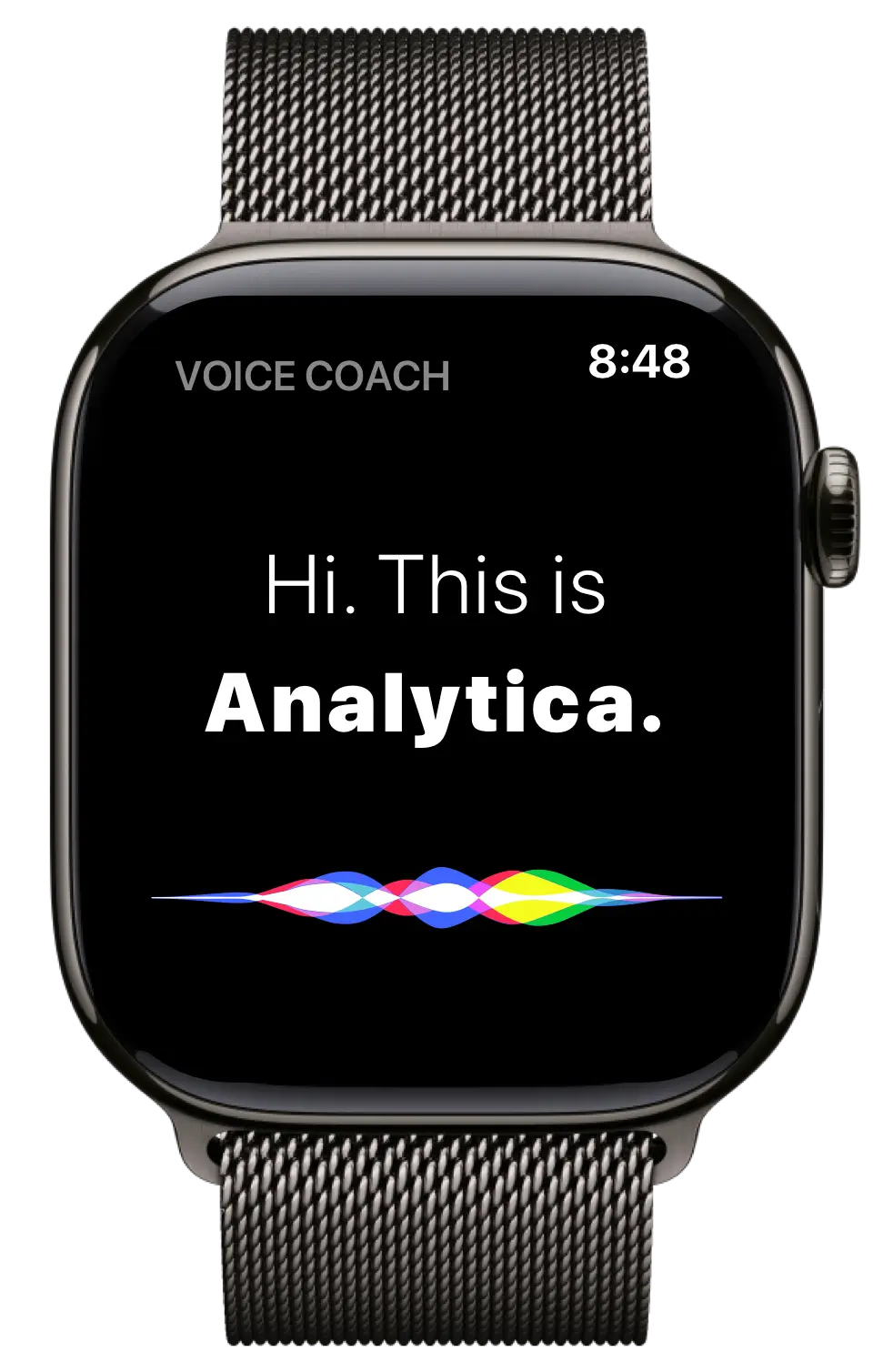 Voice coach display on Apple Watch